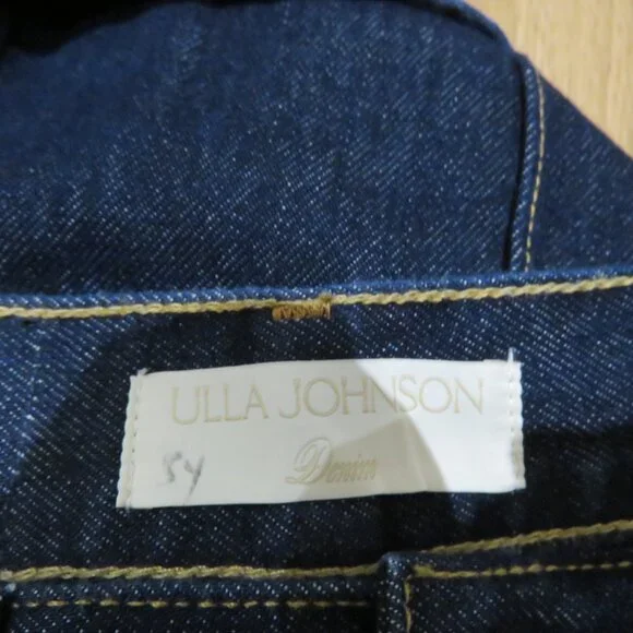 ULLA JOHNSON Genevieve Wide Leg Jeans in Tigris Dark Denim Size 26 Quiet Luxury - Picture 14 of 15